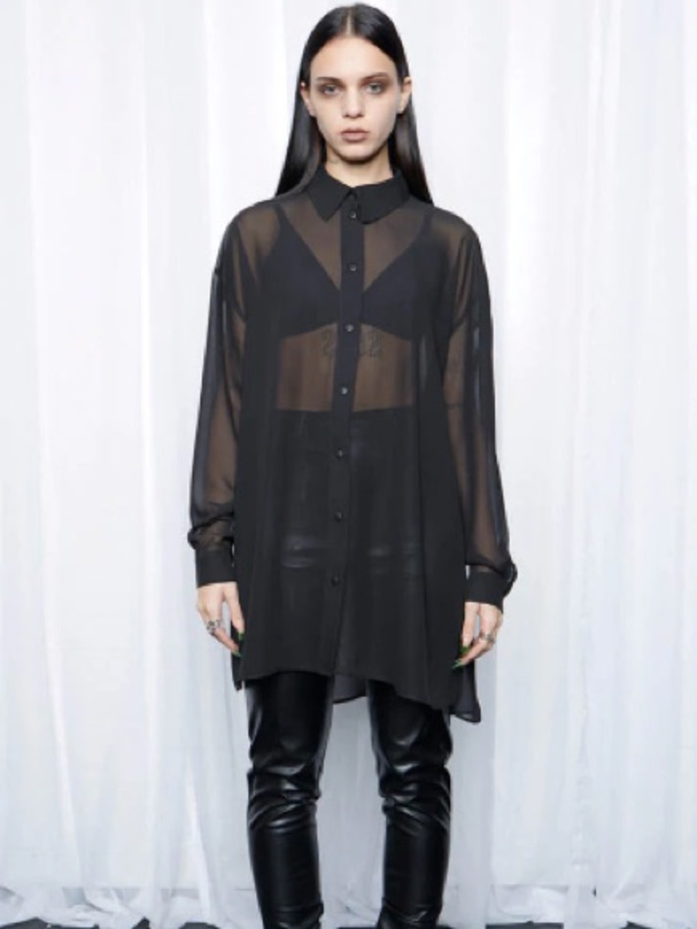 Mary Wyatt London Drusilla Oversized Sheer Top